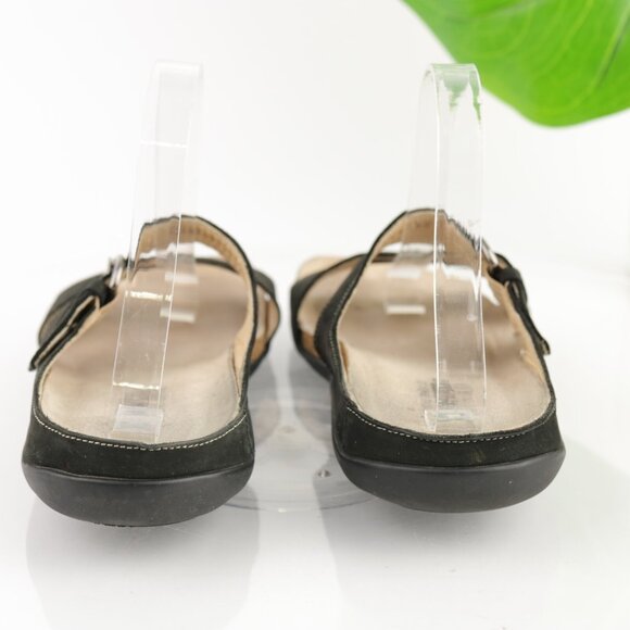 Mephisto Womens Afida Sandal Size 41 10 Black Leather Slide Flip Flop Casual - Picture 5 of 11